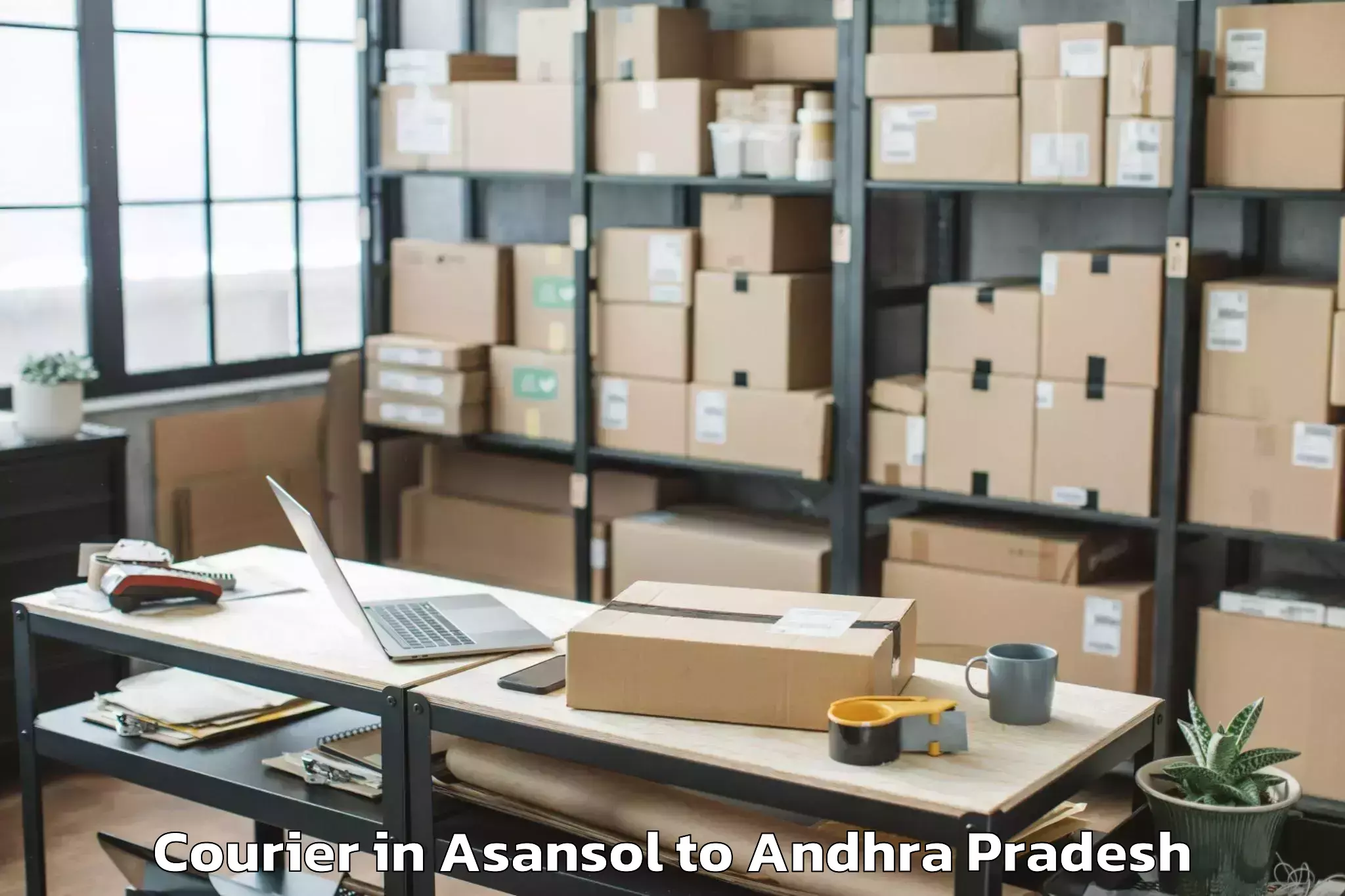 Leading Asansol to Nidamanur Courier Provider